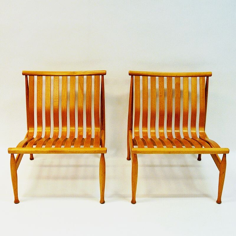 Vintage Easy chair pair Arktis by Hans Brattrud for Hove Møbler, Norway 1961