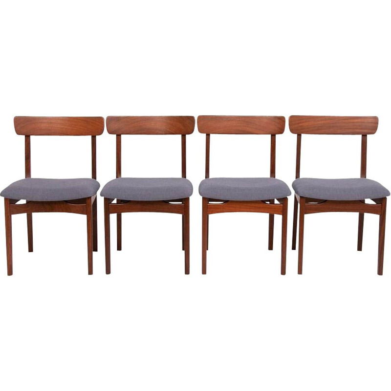 Set of 4 Midcentury Teak & Afromosia Dining Chairs by Younger, Scotland 1960