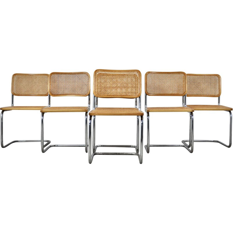 Set of 6 vintage B32 chairs by Marcel Breuer