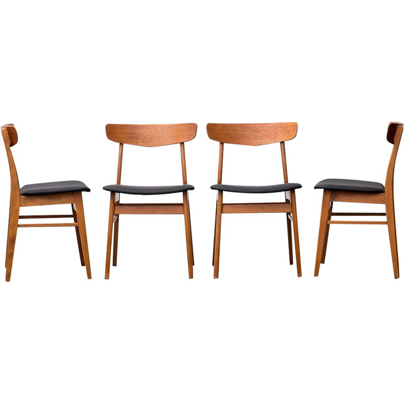 Lot of 4 vintage chairs from Farstrup Stole Fabrik 1960