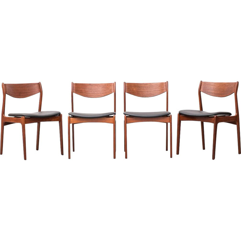 Set of 4 vintage chairs by P.E. Jorgensen for Farso Stolefabrik 1960