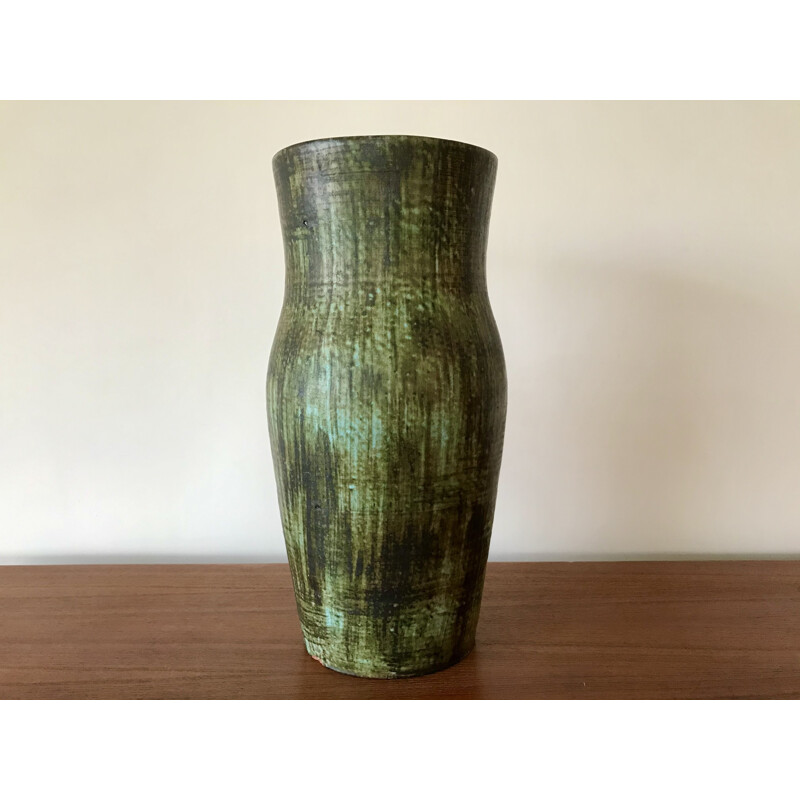 Vintage ceramic vase Accolay 1960s