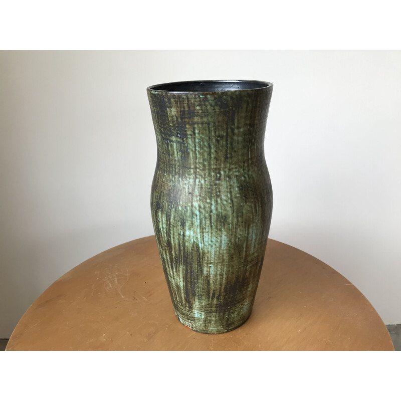 Vintage ceramic vase Accolay 1960s