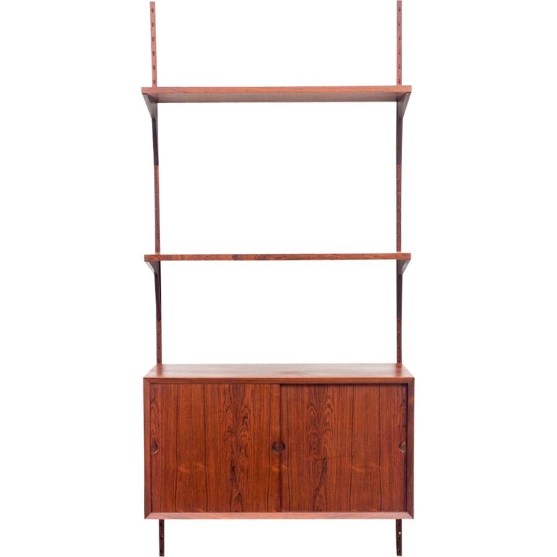 Vintage shelf system, cabinet and 2 shelves rosewood Poul Cadovius Danish 1960s