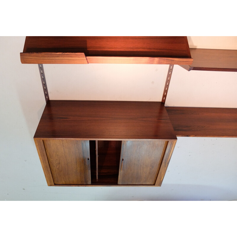 Scandinavian Felballes Mobelfabrik shelving system in rosewood, Kai KRISTIANSEN - 1960s