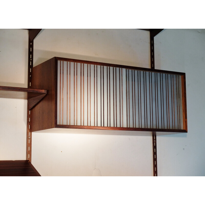 Scandinavian Felballes Mobelfabrik shelving system in rosewood, Kai KRISTIANSEN - 1960s