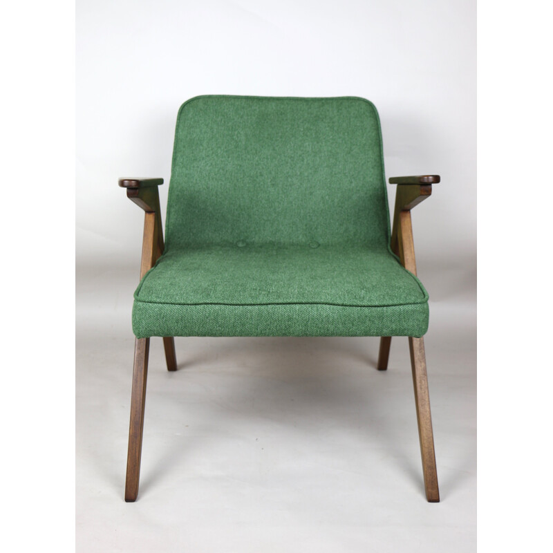 Vintage Green Bunny Armchair by Józef Chierowski 1970s