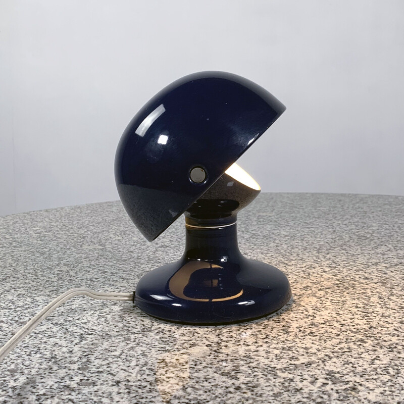 Vintage Dark Blue Jucker 147 Table Lamp by Tobia & Afra Scarpa for Flos 1960s