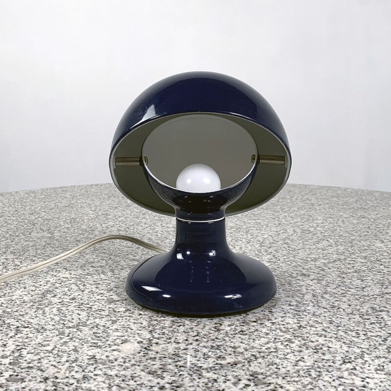 Vintage Dark Blue Jucker 147 Table Lamp by Tobia & Afra Scarpa for Flos 1960s