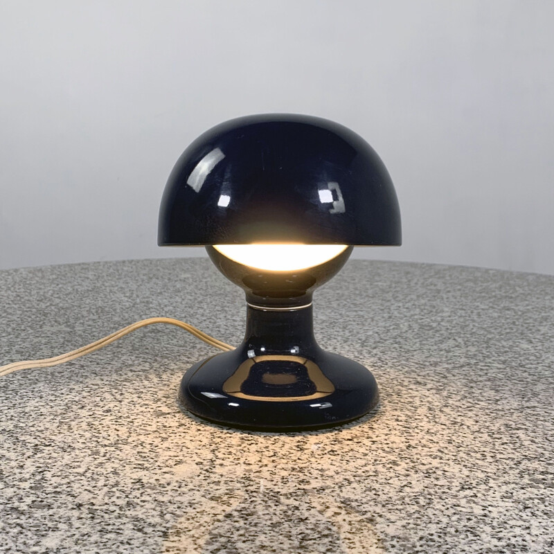 Vintage Dark Blue Jucker 147 Table Lamp by Tobia & Afra Scarpa for Flos 1960s