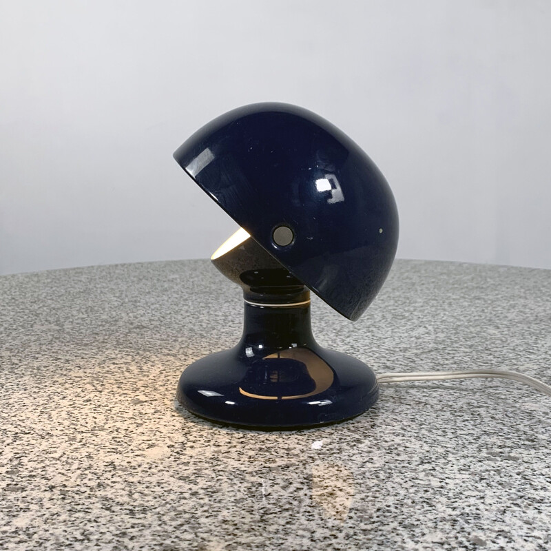 Vintage Dark Blue Jucker 147 Table Lamp by Tobia & Afra Scarpa for Flos 1960s
