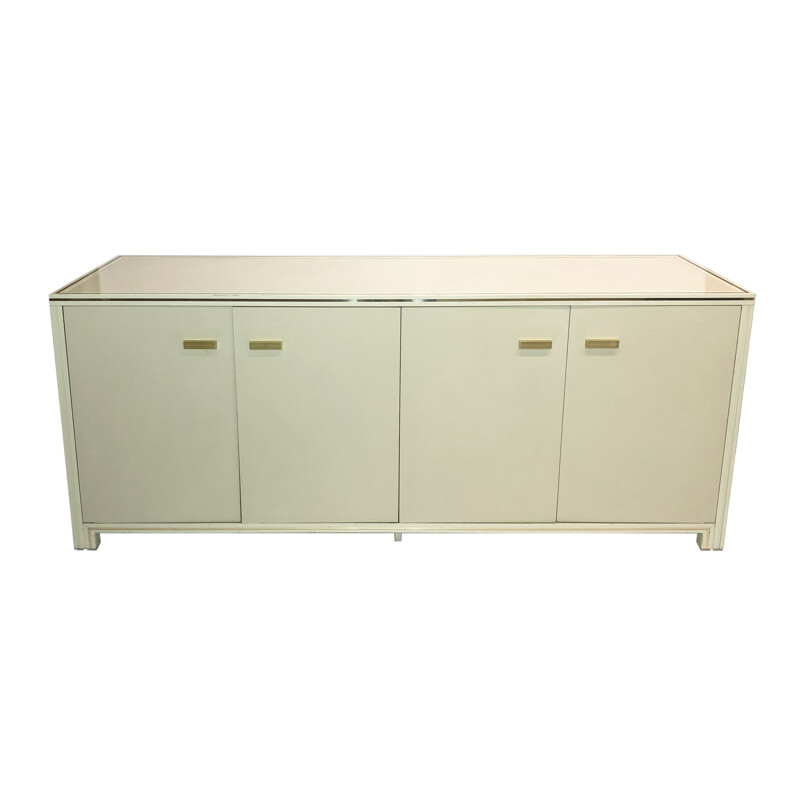 Vintage Beige Sideboard Hollywood Regency Pieff Rega by Pierre Vandel 1970s