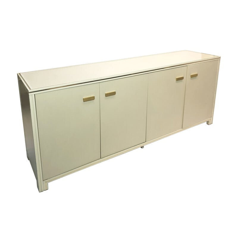 Vintage Beige Sideboard Hollywood Regency Pieff Rega by Pierre Vandel 1970s