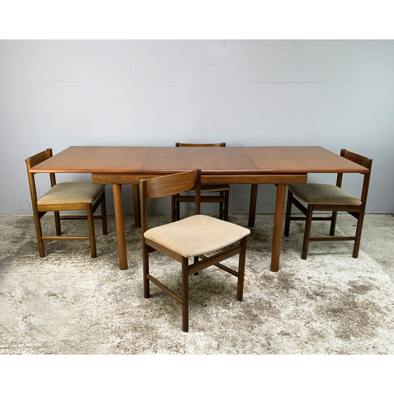 Vintage dining table and 4 chairs by White & Newton 1960s