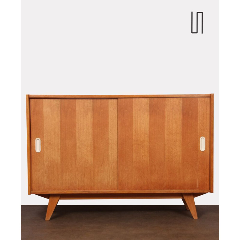 Vintage chest of drawers with sliding doors by Jiri Jiroutek 1960s