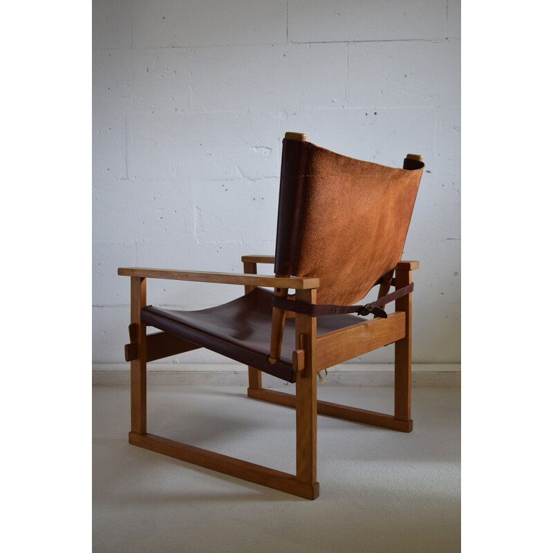 Cadeira de braços Vintage Safari por Poul Hundevad, Dinamarca 1950