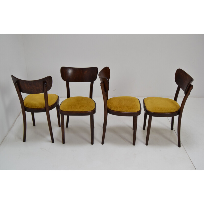 Set of 4 vintage chairs Ton, Czechoslovakia 1960s