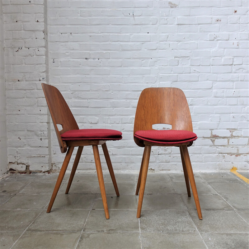 Set of 4 vintage chairs by František Jirák for Tatra Nábytok, Czechoslovakia 1960