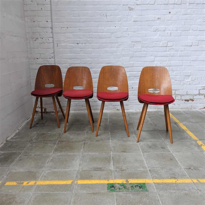 Set of 4 vintage chairs by František Jirák for Tatra Nábytok, Czechoslovakia 1960