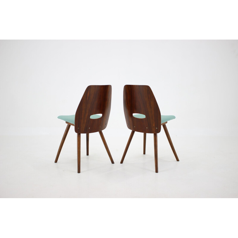 Set van 4 vintage houten stoelen van Frantisek Jirak, Tsjechoslowakije 1960