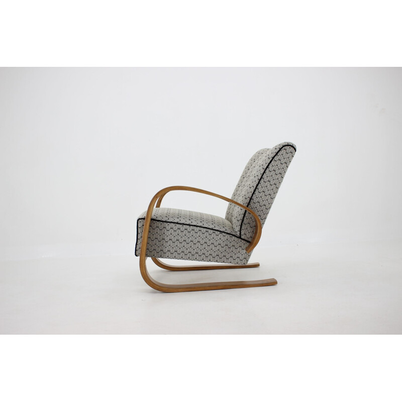 Vintage Miroslav Navratil Cantilever Lounge Chair, Czechoslovakia 1940s