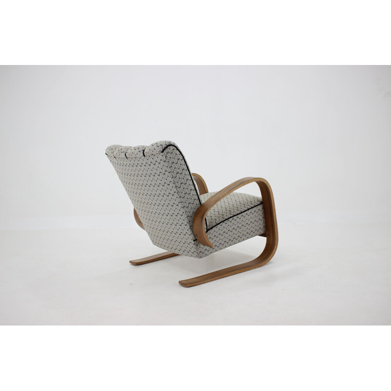 Vintage Miroslav Navratil Cantilever Lounge Chair, Czechoslovakia 1940s