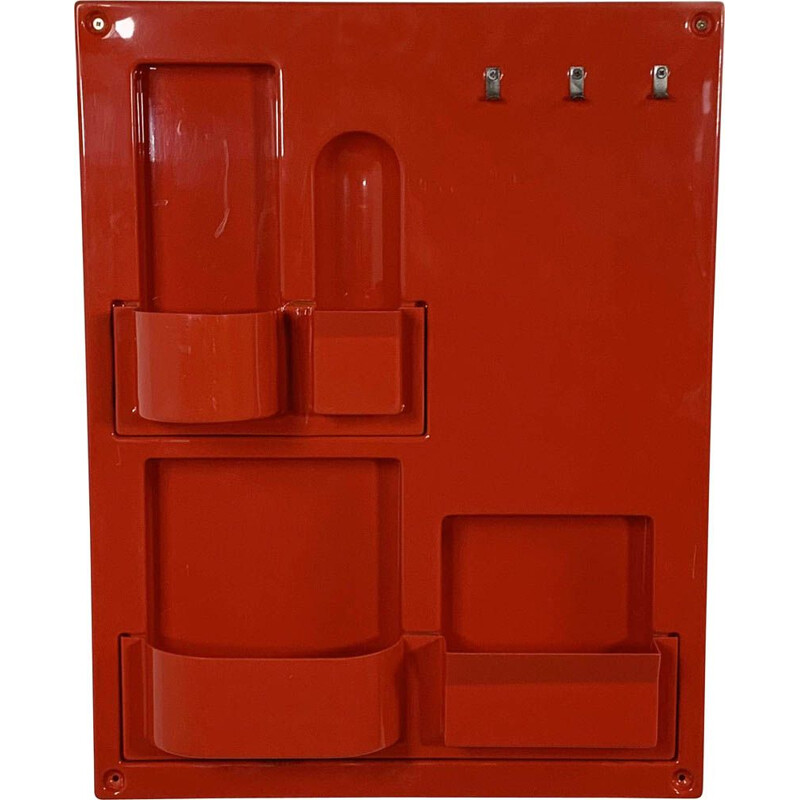 Vintage Red Wall Storage System 1970s