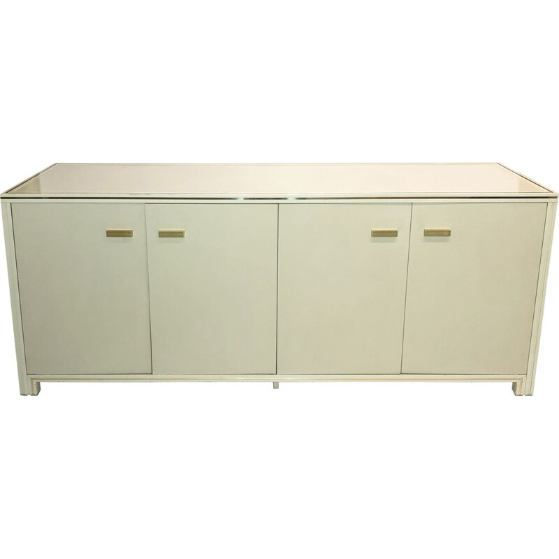 Vintage Beige Sideboard Hollywood Regency Pieff Rega by Pierre Vandel 1970s