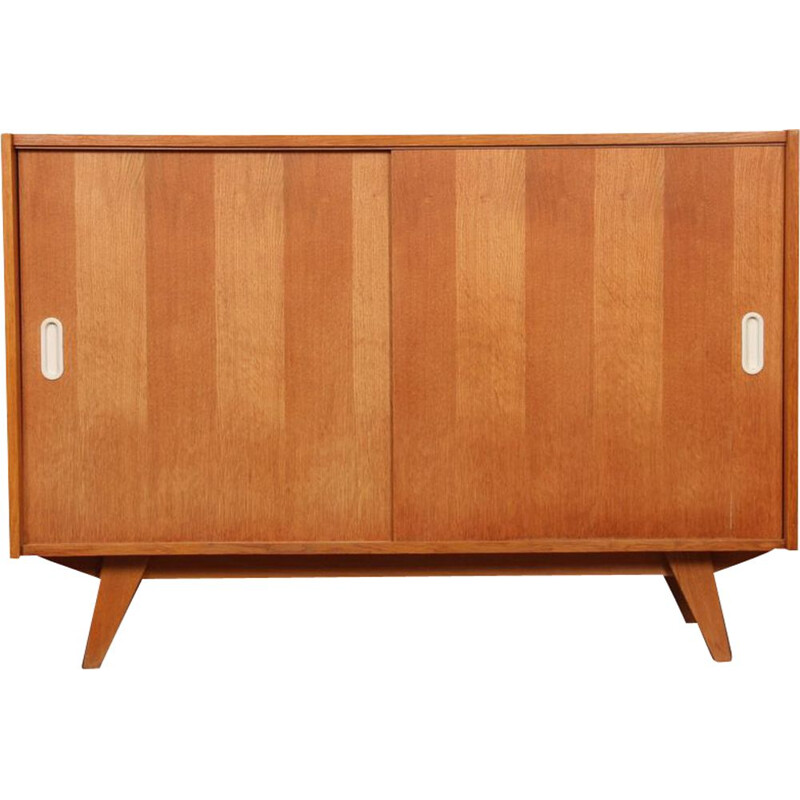 Vintage chest of drawers with sliding doors by Jiri Jiroutek 1960s