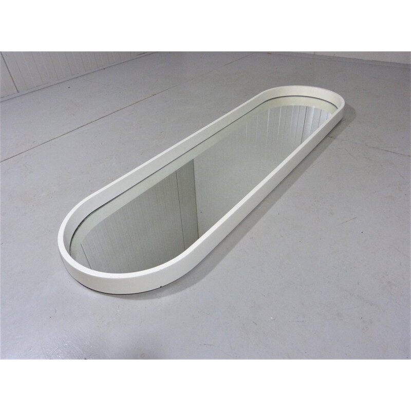 Large vintage oblong oval wall mirror 1960s