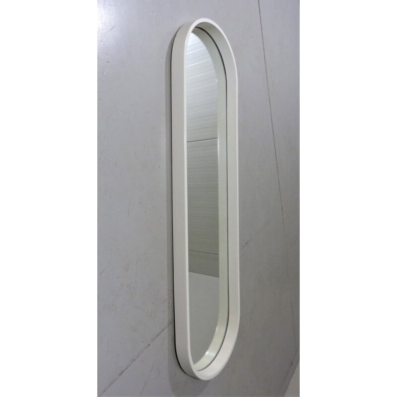 Large vintage oblong oval wall mirror 1960s
