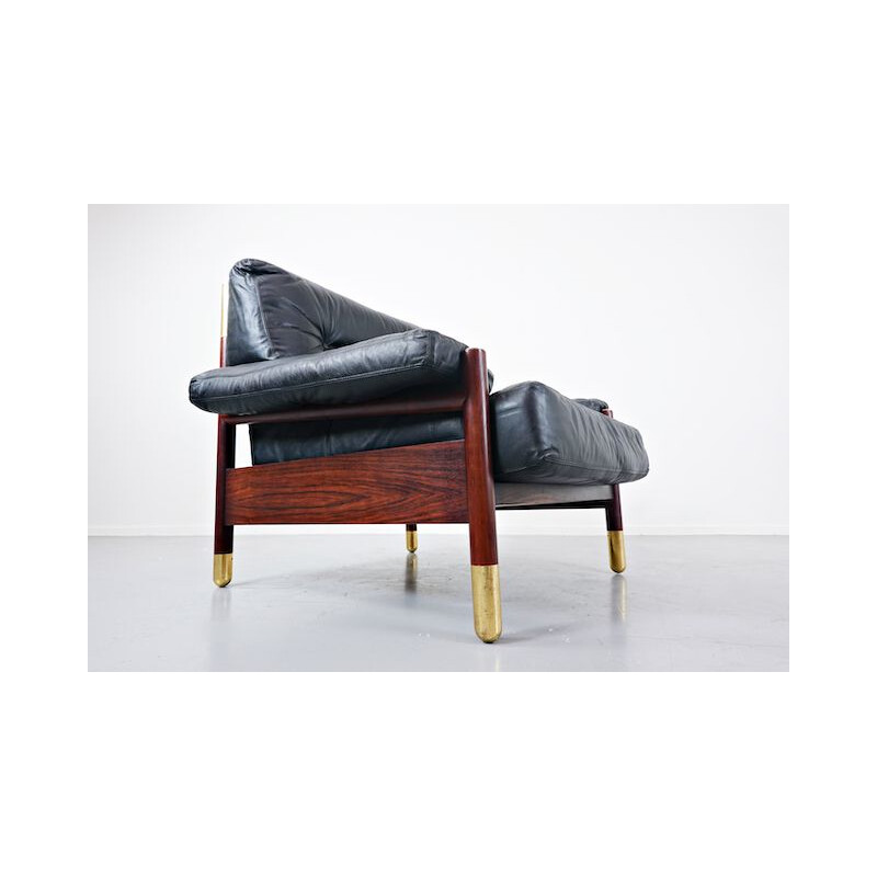 Sillón vintage "Sella" con otomana de Carlo De Carli para Sormani 1960