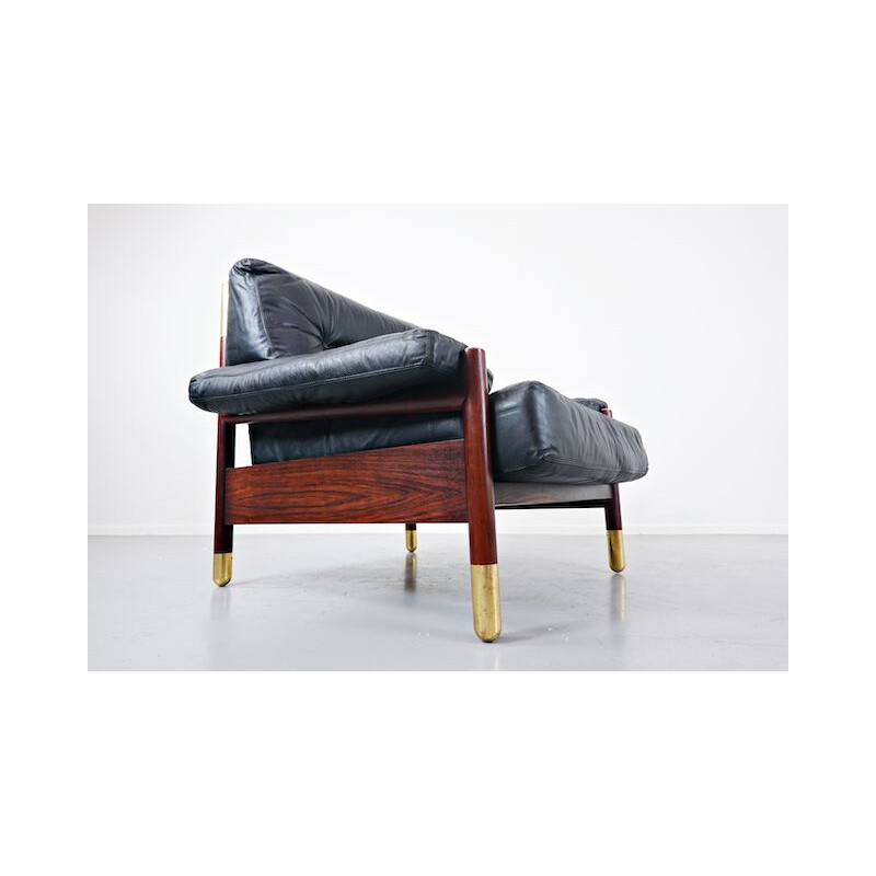 Vintage fauteuil "Sella" met voetenbankje van Carlo De Carli voor Sormani 1960
