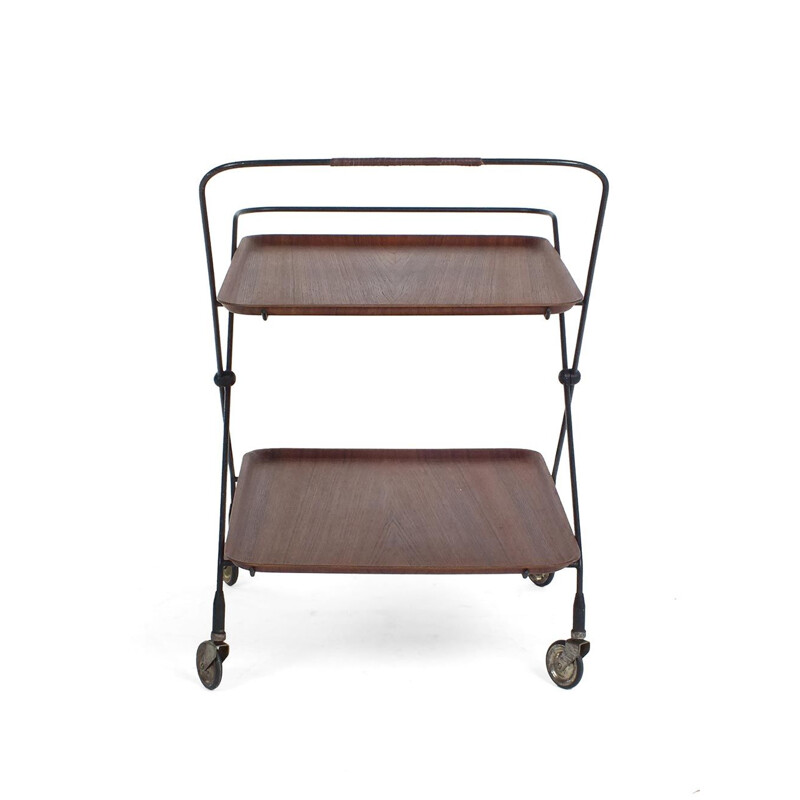 Vintage Bar Trolley by Paul Nagel for JIE Gantofta, Swedish 1960