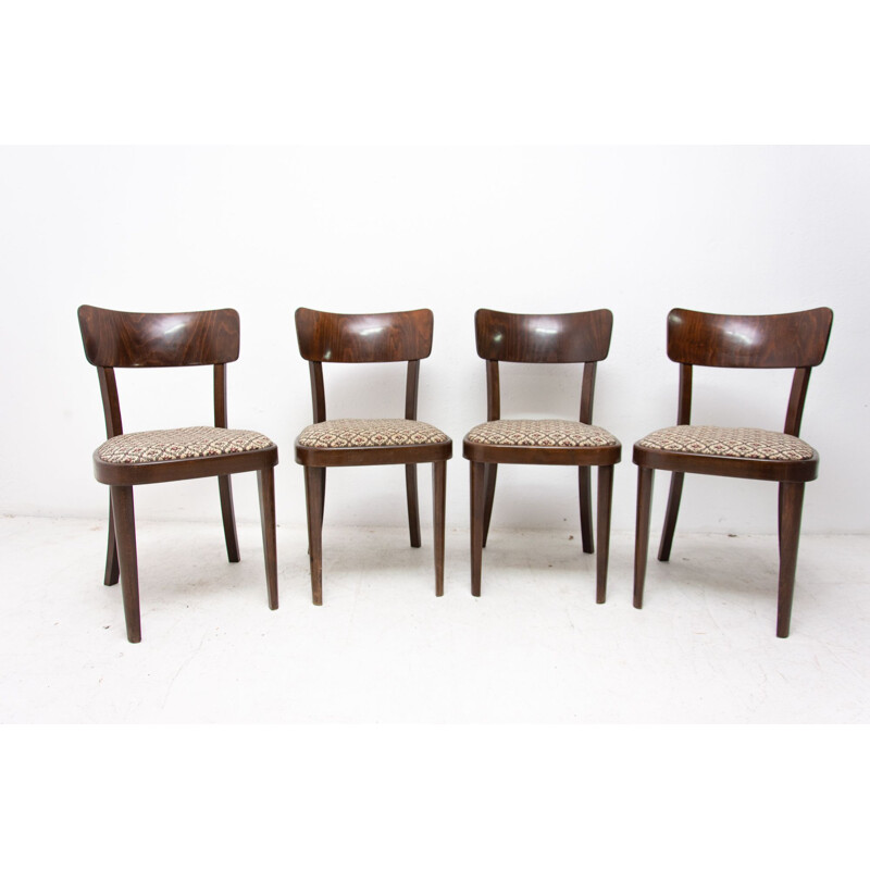 Set of 4 Thonet dining chairs, Czechoslovakia 1950s