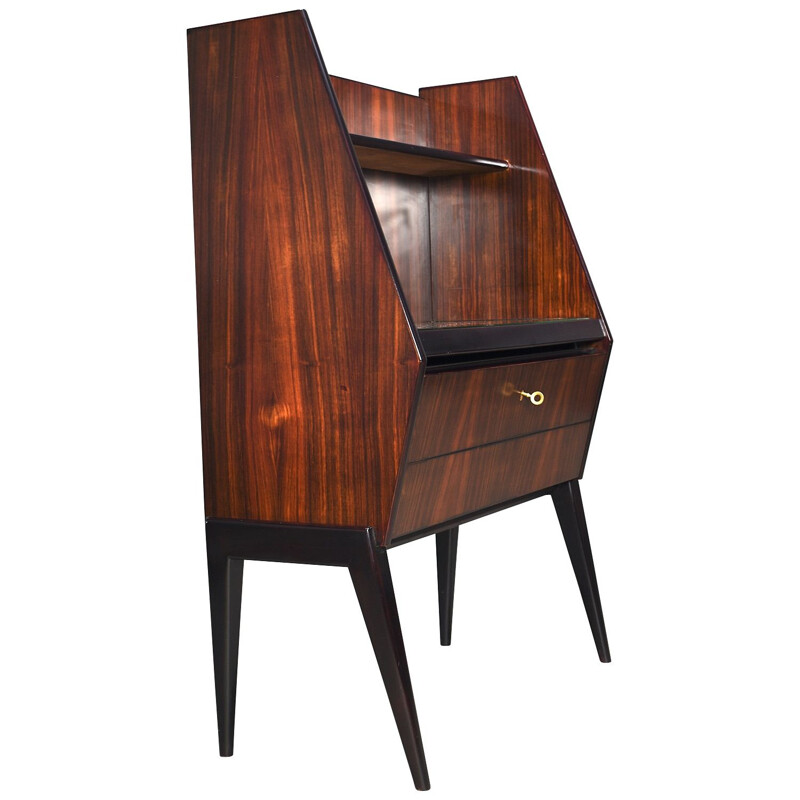 Vintage Antonino Gorgone secretaire in brazilian rosewood, Italy 1950s