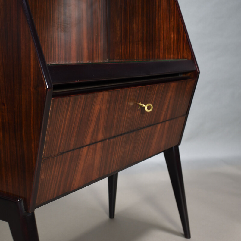 Vintage Antonino Gorgone secretaire in brazilian rosewood, Italy 1950s