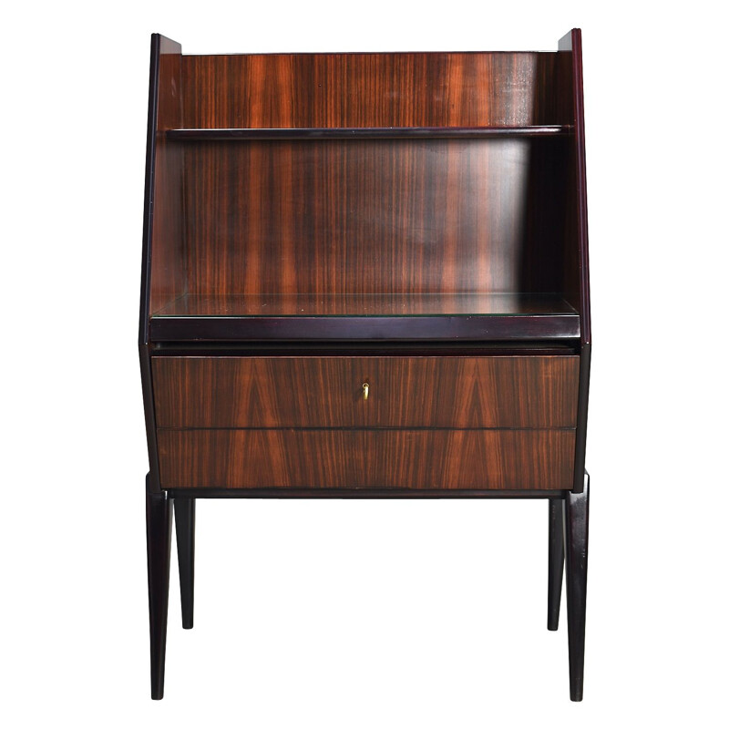 Vintage Antonino Gorgone secretaire in brazilian rosewood, Italy 1950s