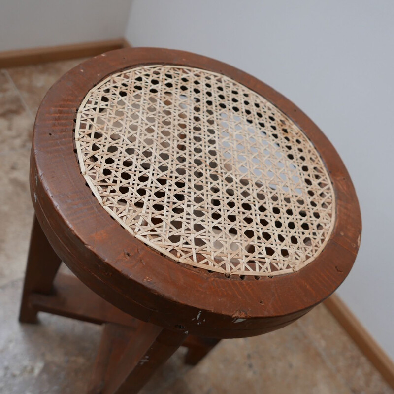 Vintage Original Stool by Pierre Jeanneret 1965s