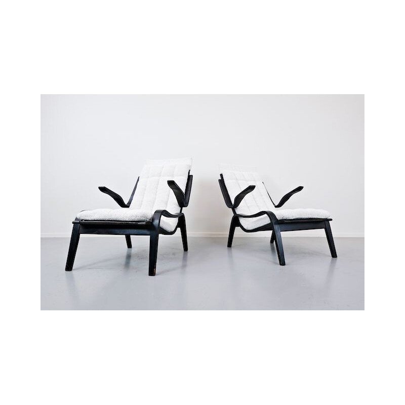 Pair of vintage Bentwood armchairs by Jan Vanek for Up Zavodny, 1930