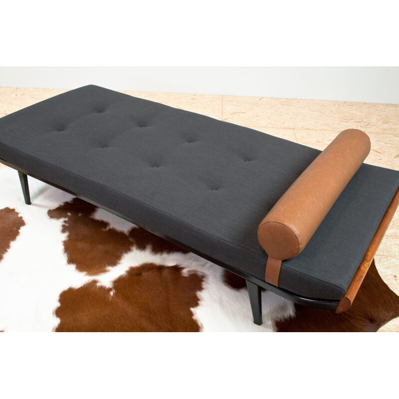 Vintage Cleopatra daybed by Andre Cordemeijer in black, Dutch 1953s