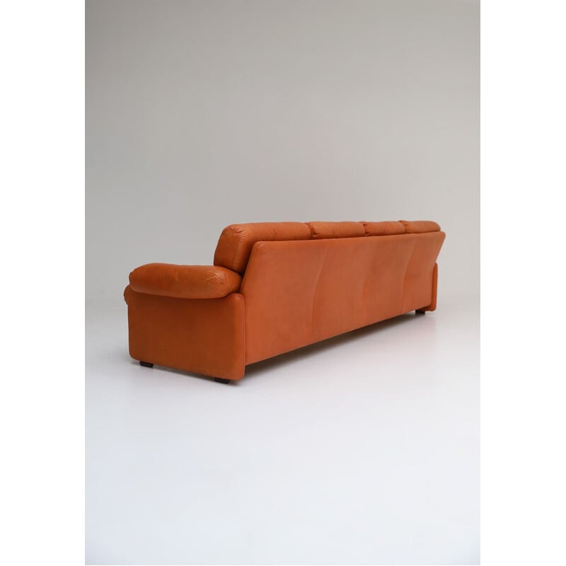 Vintage Ledersofa Tobia Scarpa cognac B