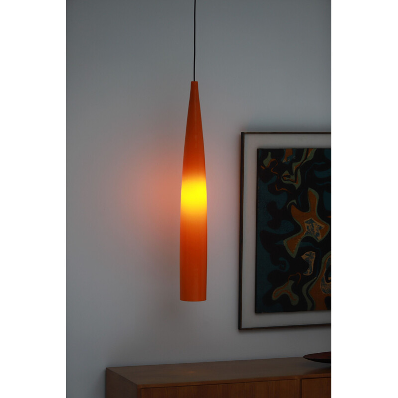 Vintage long tube pendant lamp by Gino Vistosi, Italy 1960