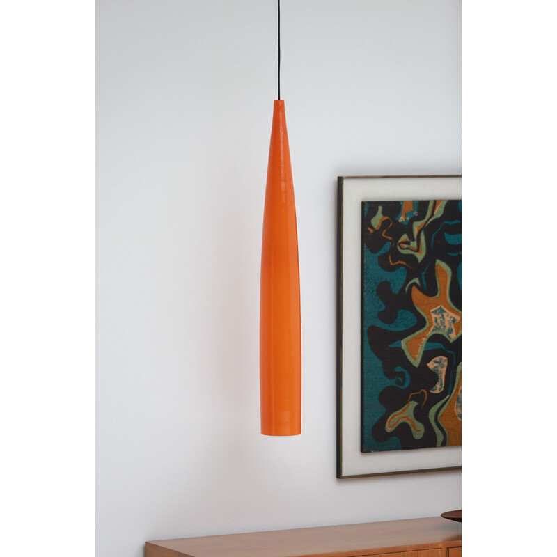 Vintage long tube pendant lamp by Gino Vistosi, Italy 1960