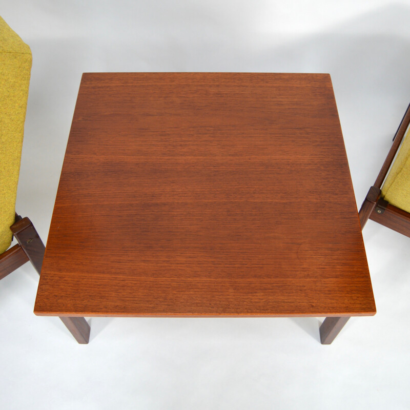 Pair of Pastoe lounge chairs with matching Swedese coffee table, Yngve EKSTRÖM - 1950s