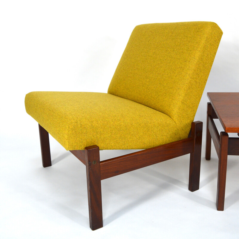 Pair of Pastoe lounge chairs with matching Swedese coffee table, Yngve EKSTRÖM - 1950s