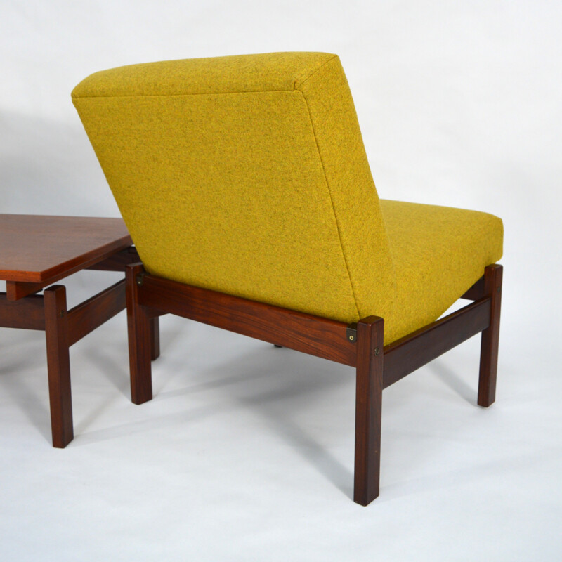 Pair of Pastoe lounge chairs with matching Swedese coffee table, Yngve EKSTRÖM - 1950s