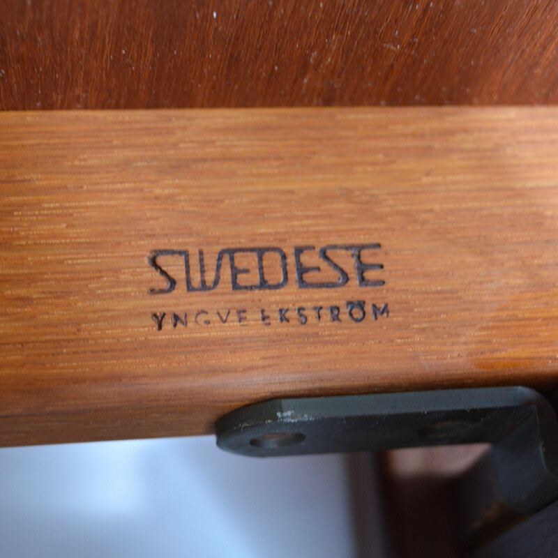 Paire de chaises lounge Pastoe avec table basse Swedese assortie, Yngve EKSTRÖM - 1950