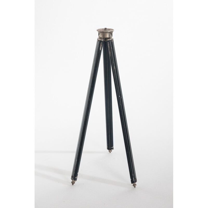 Vintage tripod Black enamelled metal Germany 1940