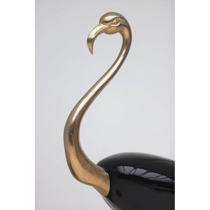 Vintage Fondica lifesize brass Flamingo 1970s
